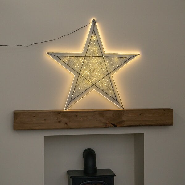 Samuel Alexander 80cm Light up Halo Christmas Star Decoration with Warm White LEDs