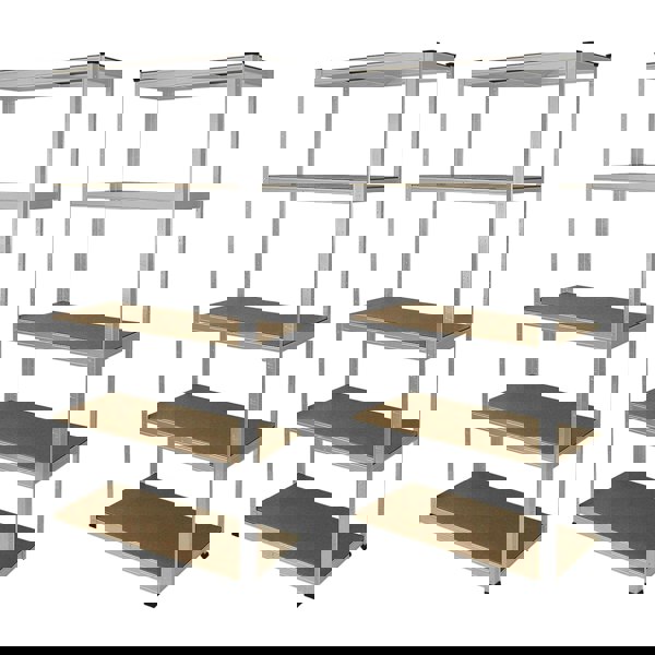 Monstershop 2 x Galvanised Racking Units 90 x 40 x 180