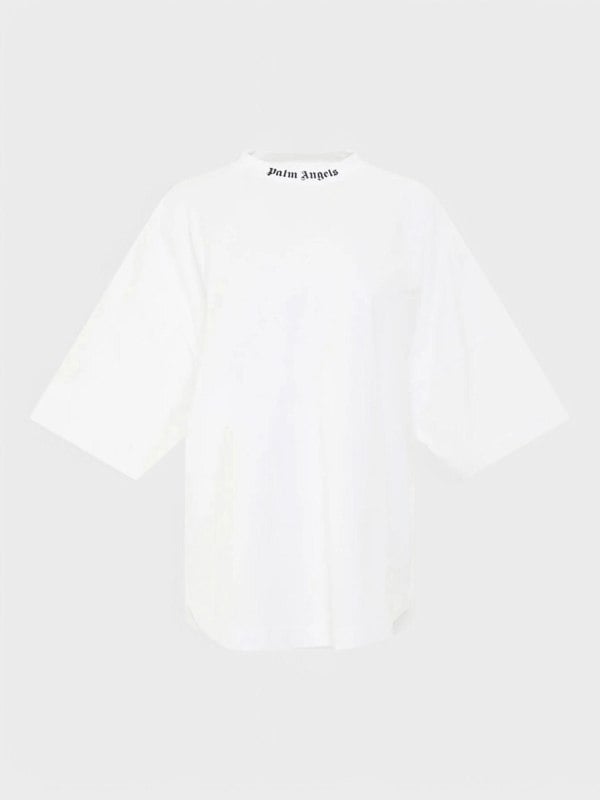 Palm Angels Classic Logo Over S/S T-Shirt White/Black - Supplied FashionPALM ANGELS
