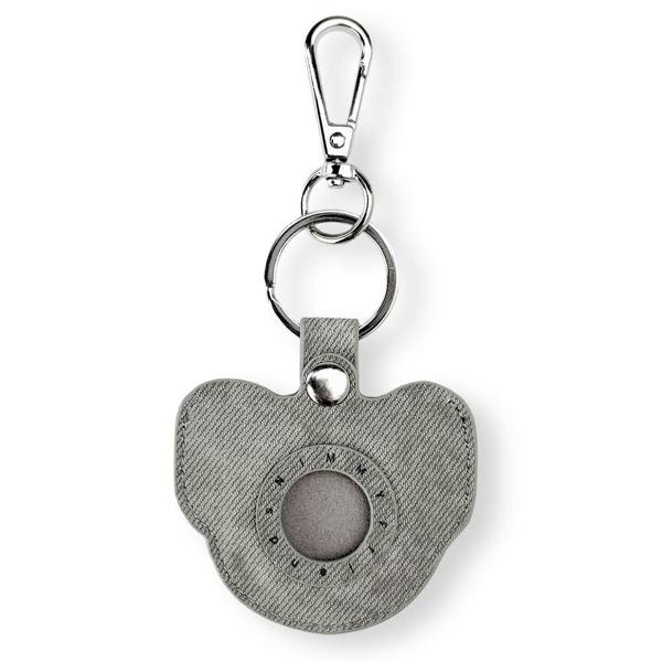 Nimmy Friends Nimmy Big Eye Cute Pet Yorkie Dog Face Airtag Keychain Grey - N-XDY-YSK-027