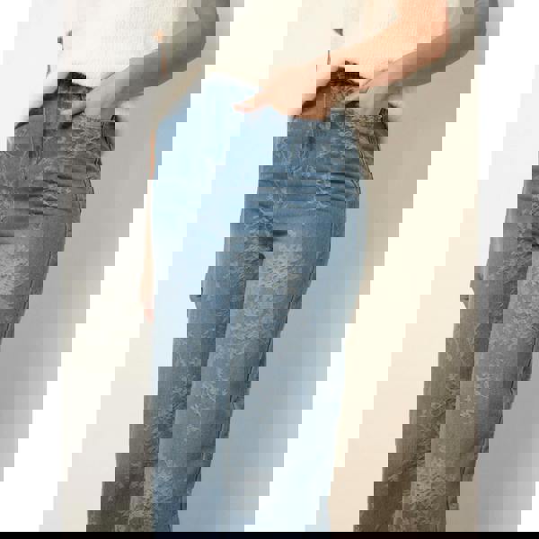 Blue Vanilla Floral Print Jeans