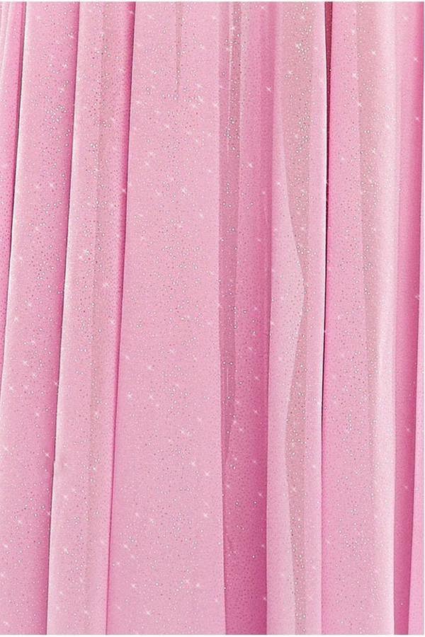 Gathered A-Line Glitter Chiffon Maxi Skirt SK30