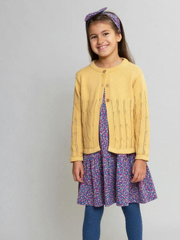 Kite Girls Organic Together Cardi Buttercream