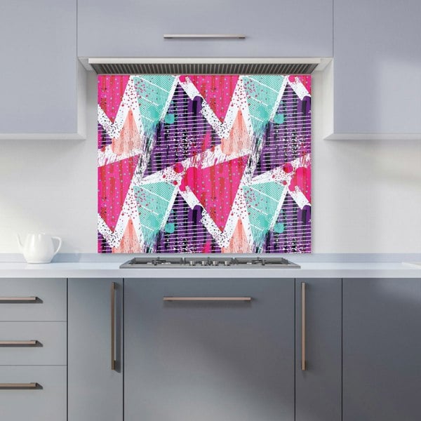 Warren Reed - Designer Shabby Geometric Pattern Kitchen Splashback