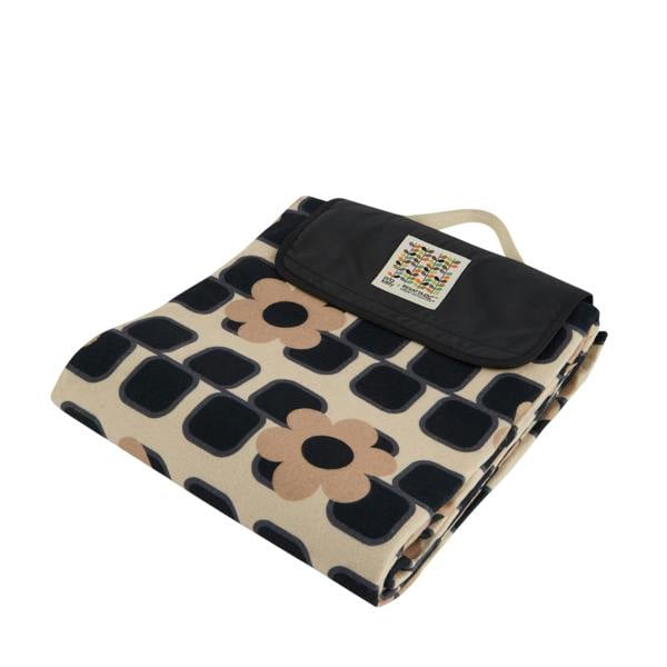 Regatta Orla Kiely Printed Picnic Blanket - Monochrome - 