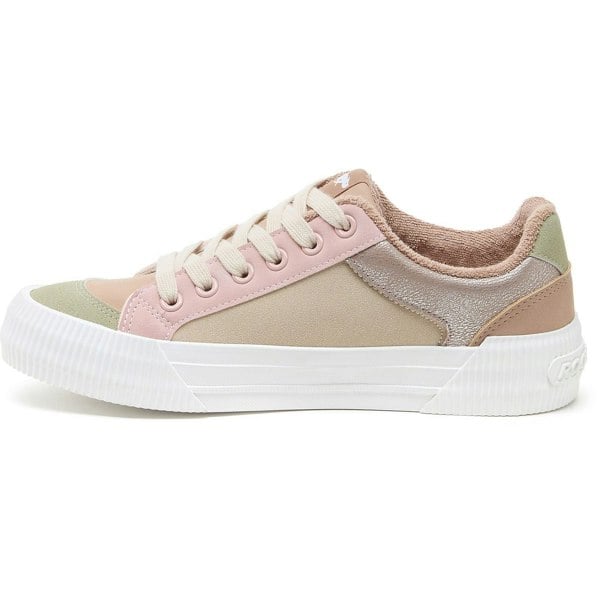 Rocket Dog Cheery Blocked PU/Seude Women's Taupe Trainers