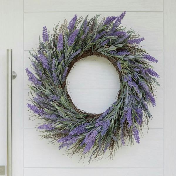 Garden Greatness Hanging Artificial Lavender Door Wreath