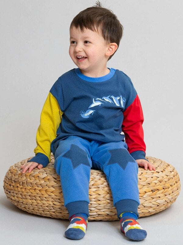 Kite Boys Organic Star Patch Joggers Sapphire