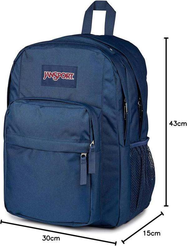 JanSport Big Day Pack Backpack Rucksack Bag 34L Navy