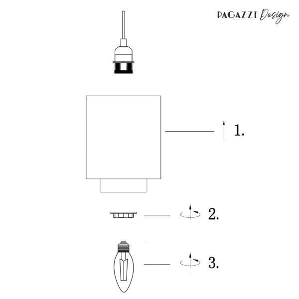 Pagazzi Lighting Zelina Grey and Gold Easy-Fit Pendant
