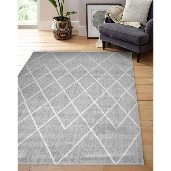 Berber Grey Living Room Rug | Low-Pile Elegance | The Rugs