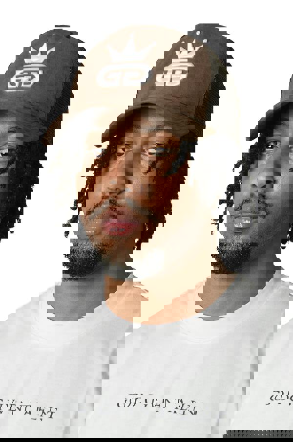 God Given Talent GGT White Logo Caramel Brown Suede Mesh Snapback