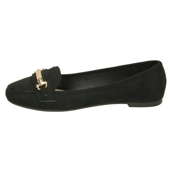 Spot On Ladies Spot On Saddle Vamp Loafers