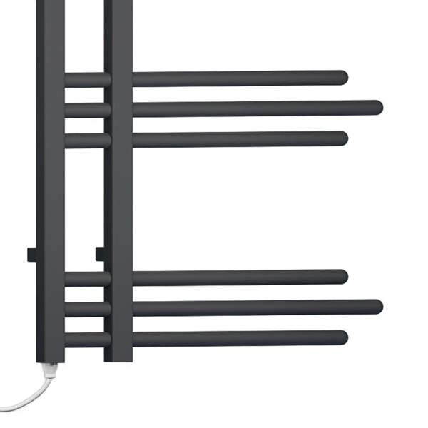 MYHOMEWARE Black 500mm Wide 900mm High Sydney Designer Pre-Filled Electric Towel Rail Bathroom Radiator