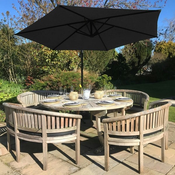 Monstershop Black Cantilever Parasol & Fan Base