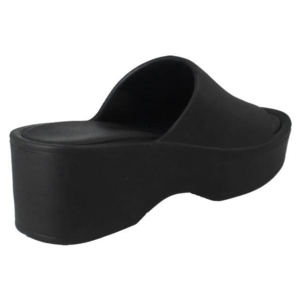Spot On Ladies Spot On High Wedge Platform Slip On Sliders Sandals F12100