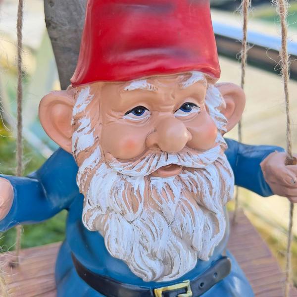 Farmwood Swinging Gnome Hanging Garden Ornament