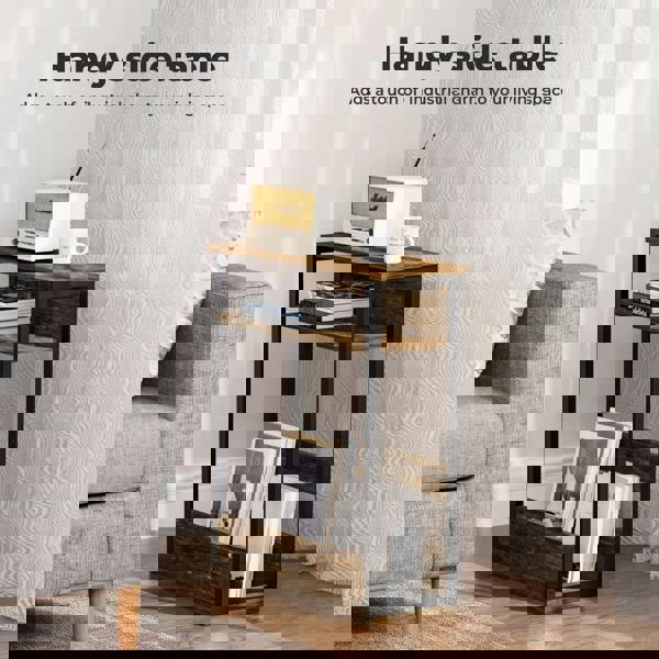 Levede Coffee Table with Storage Shelf Bedside Cabient Sofa Side End Tables