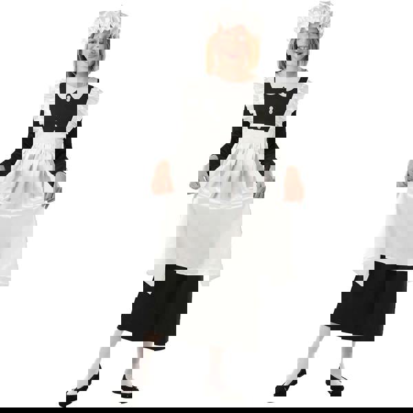 Bristol Novelty Girls Victorian Maid Costume - Black/White - 