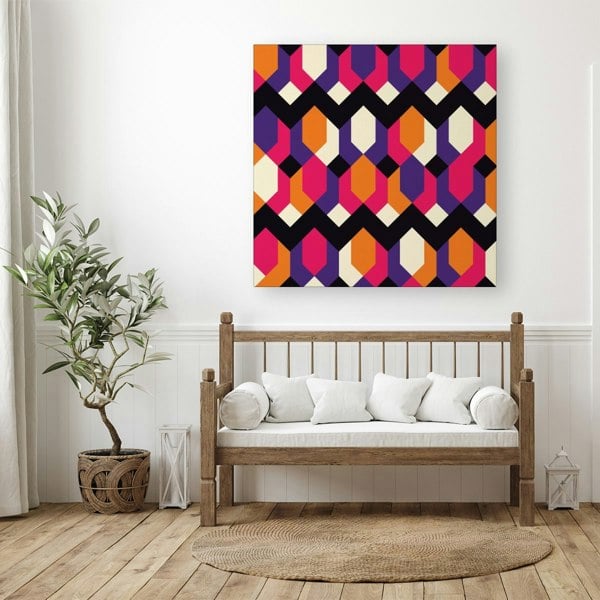 Warren Reed Coloured Abstract Pattern Canvas