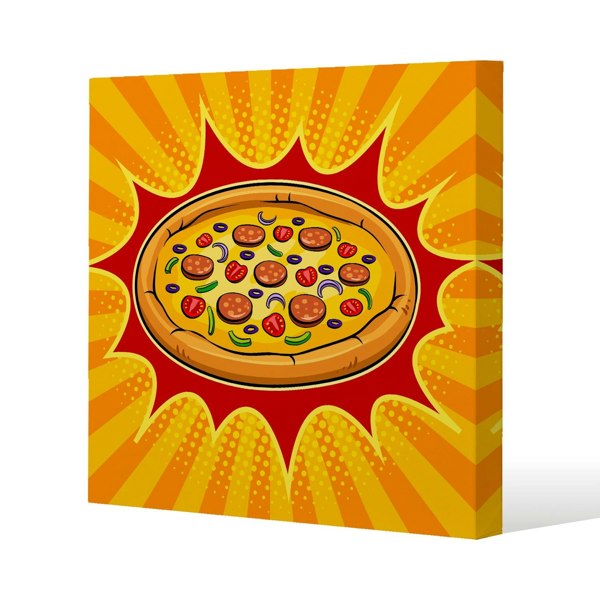 Benjamin Tate Design art retro Slim Style Canvas Print  60x60cm , 15mm Slim Real wood.