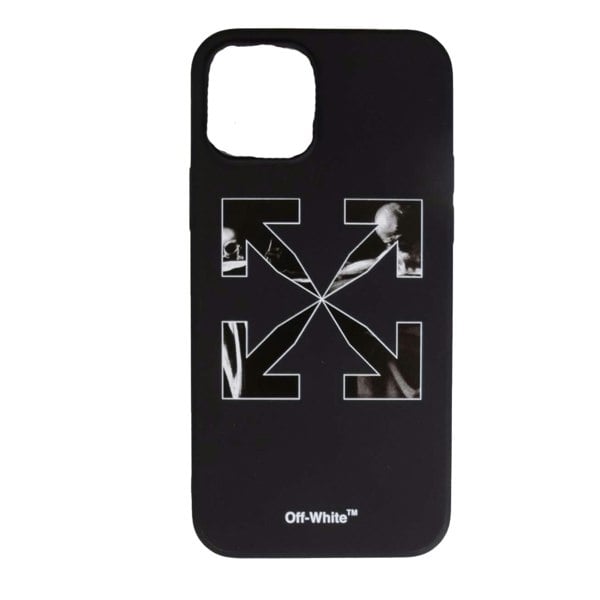 Off White iPhone 12 Pro Compatible Caravaggio Arrow Case - Black