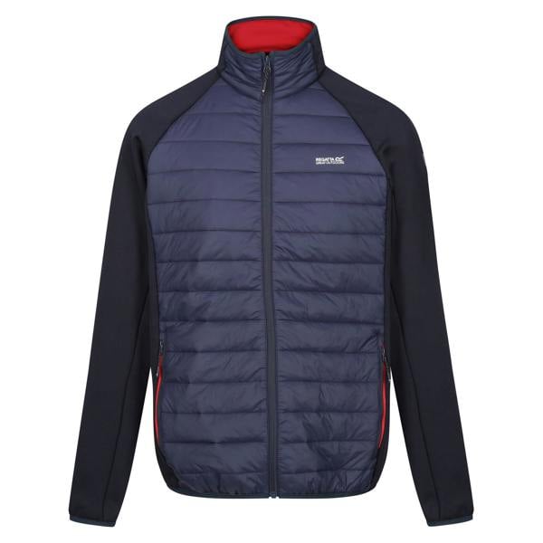 Regatta Mens Clumber IV Hybrid Jacket - Navy/Danger Red - 