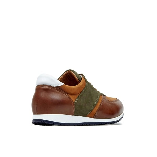 Embassy London San Francisco - Brown - Men's lace-up leather & suede trainer