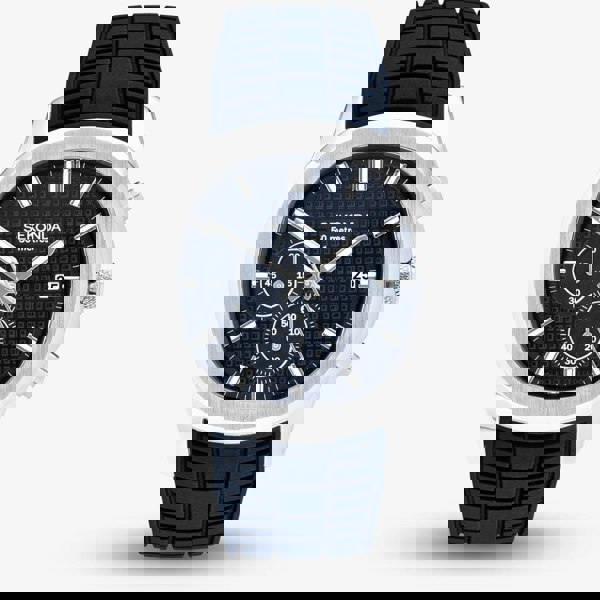 Sekonda Mens Octaire Chronograph Blue Rubber Strap Watch 30276