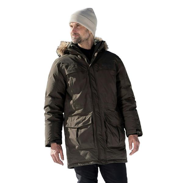 Mountain Warehouse Mens Antarctic Extreme Waterproof Down Jacket - Dark Khaki - 