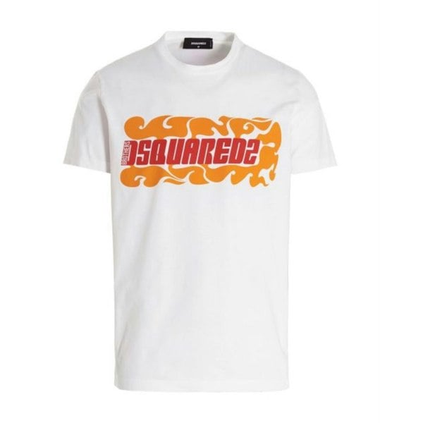 Dsquared2 Flame Logo White T-Shirt