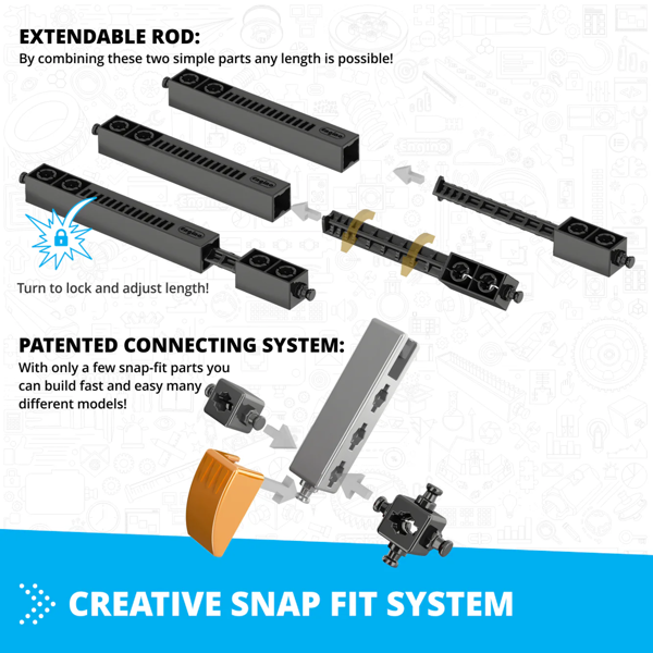 Engino Inventor Motorised: Double-Blade Helicopter with 10 bonus models