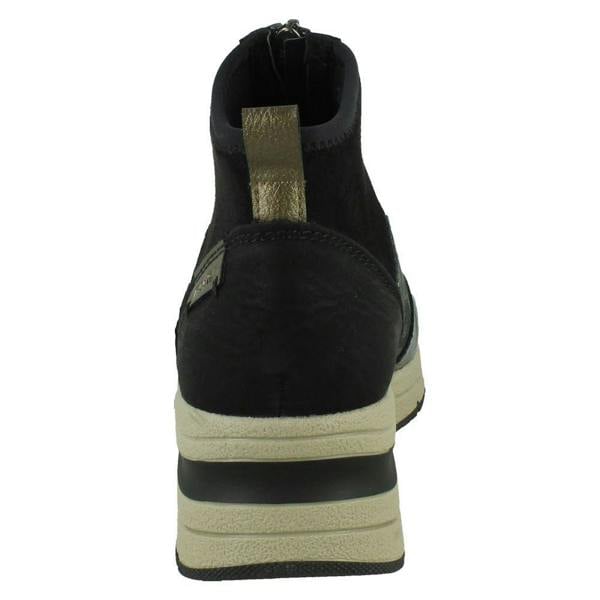 Rieker Ladies Rieker Wedge Heel Casual Front Zip Trainer Boots N9362
