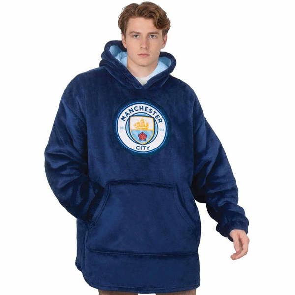 Manchester City FC Adult Oversized Hoodie S - L, Clothing, Sports, Gift
