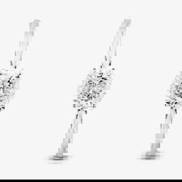 T. H. Baker Platinum Certified Lab Grown 1.00ct Oval Cut Diamond Solitaire Ring 196MT-P012