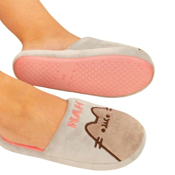 Pusheen Womens/Ladies Nah Slippers - Grey/Pink/Brown