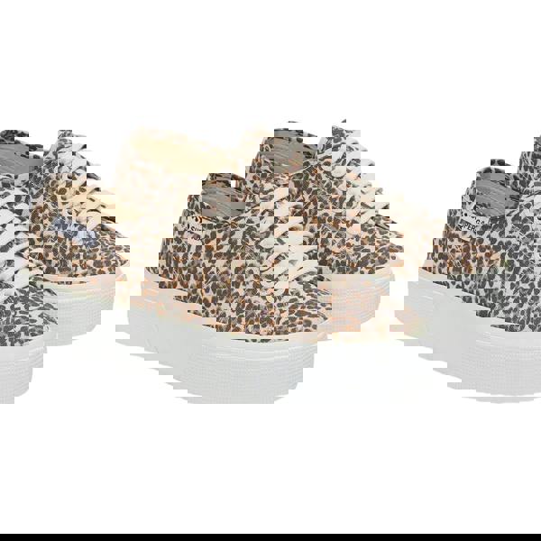 Superga Womens/Ladies 3740 Leggera Leopard Print Platform Trainers - Leopard/Avorio - 