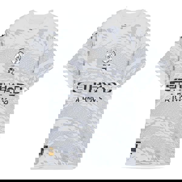 Puma Childrens/Kids Manchester City Fc Graphic Football Jersey - Silver/Blue - 