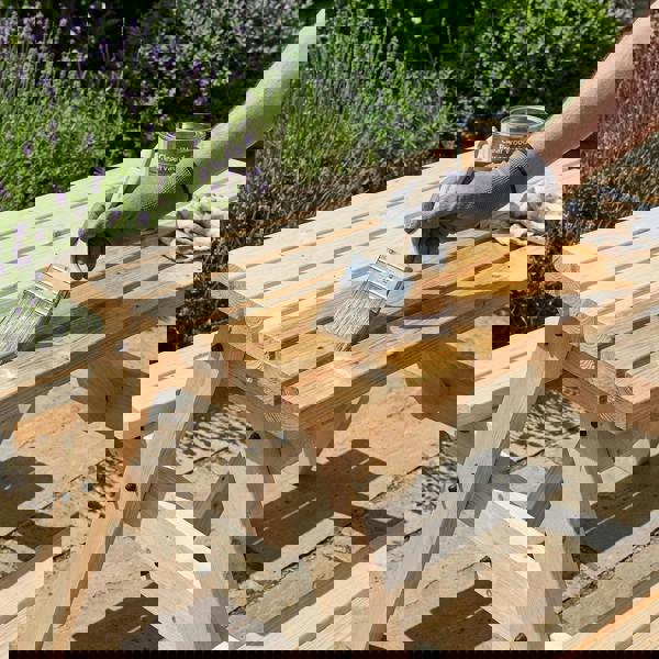 Arbor Garden Solutions Classic Pub Style Picnic Bench and Table - Rustic Finish