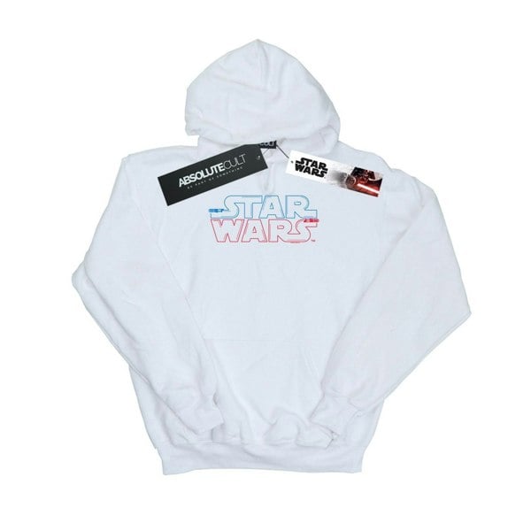 Star Wars Mens Lightsaber Logo Hoodie - White