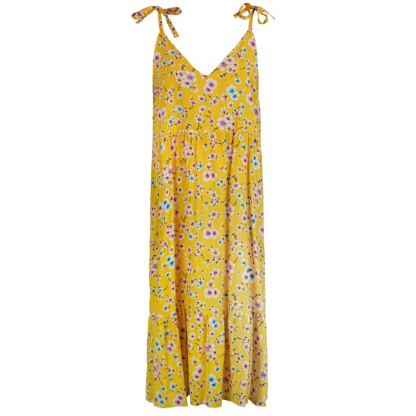 Antonia York Yellow Floral Sundress | Natalia Softly Gathered Strappy Dress