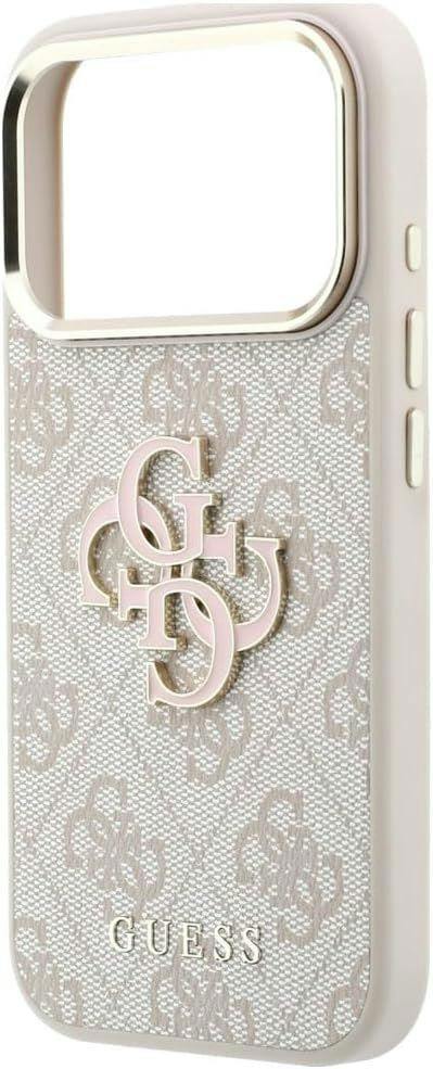 Guess 4G & Big Resin Logo Case for iPhone 17/18 Pro 6.3" Pink - GUHCP18L6P4SRMLP