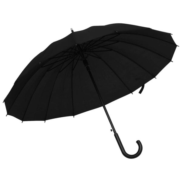 Berkfield Umbrella Automatic Black 105 cm