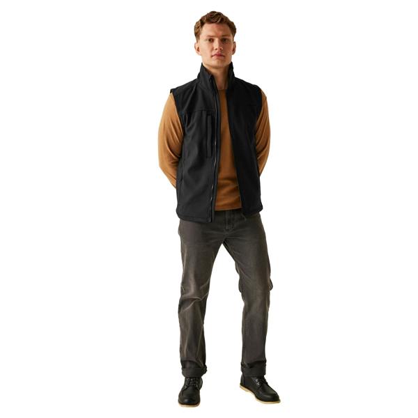 Regatta Unisex Adult Flux Softshell Body Warmer - All Black - 