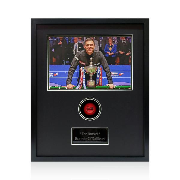 Ronnie O’Sullivan Signed Red Ball Compact Frame