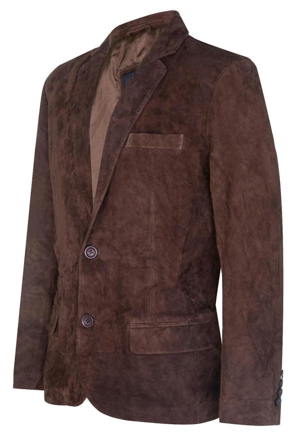Infinity Leather Mens Blazer Suede Jacket Soft Italian Leather Coat