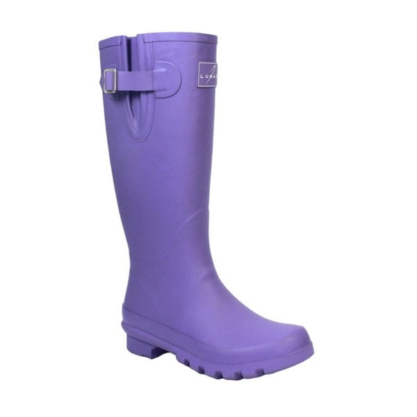 Lunar Women's Largo Rubber Wellington Boots - Purple