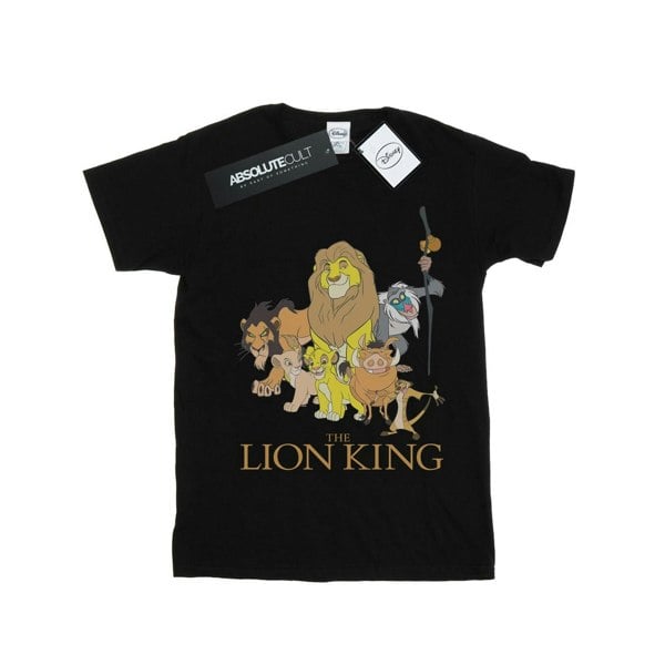 Disney Womens/Ladies The Lion King Group Cotton Boyfriend T-Shirt - Black