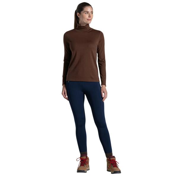 Craghoppers Womens/Ladies Charadrion Merino Wool Long-Sleeved T-Shirt - Dark Truffle - 