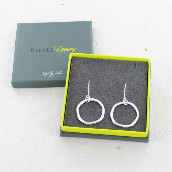 Sterling Silver Live Life To The Full Earrings - Reeves & Reeves